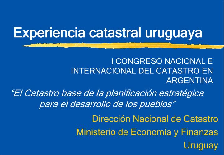 experiencia catastral uruguaya