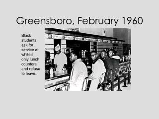 Greensboro, February 1960