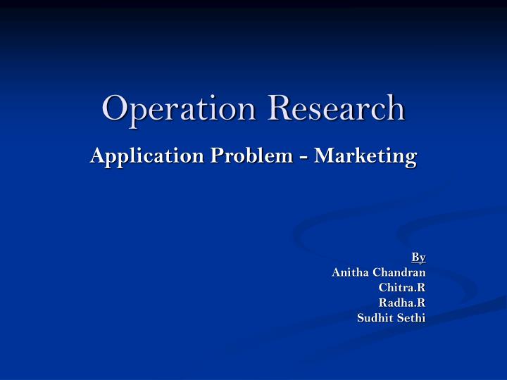 operation research