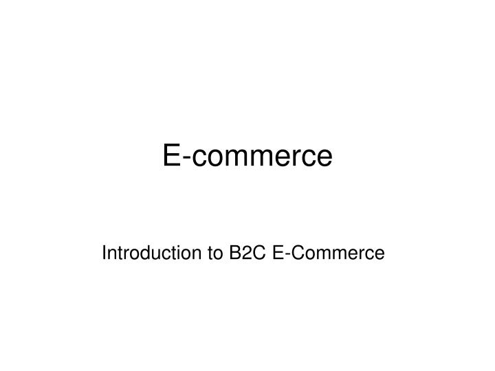 e commerce