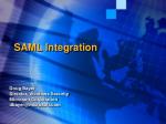 SAML Integration - slide 1