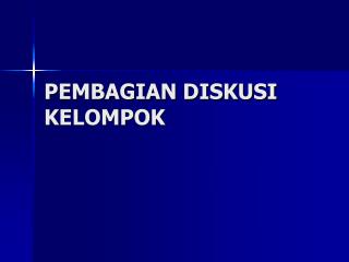 pembagian diskusi kelompok