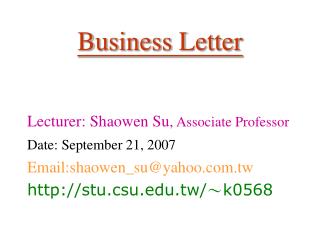 Business Letter