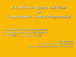 UNAIDS Inter Agency Task Team on Comprehensive Condom Programming