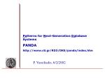 Pattern-Based Management Systems for Next-Gen Databases - slide 1
