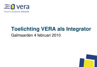 toelichting vera als integrator
