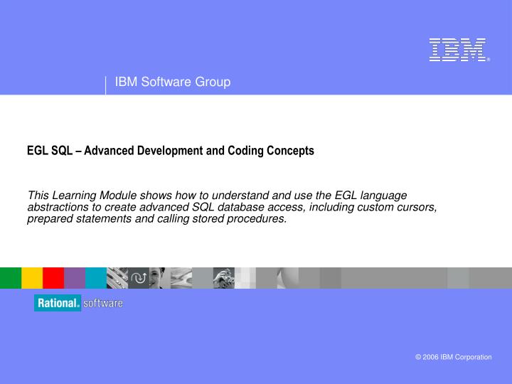 egl sql advanced development and coding concepts
