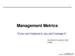 Management Metrics - slide 1