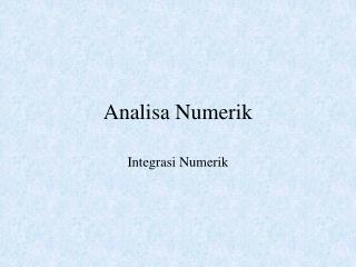 analisa numerik