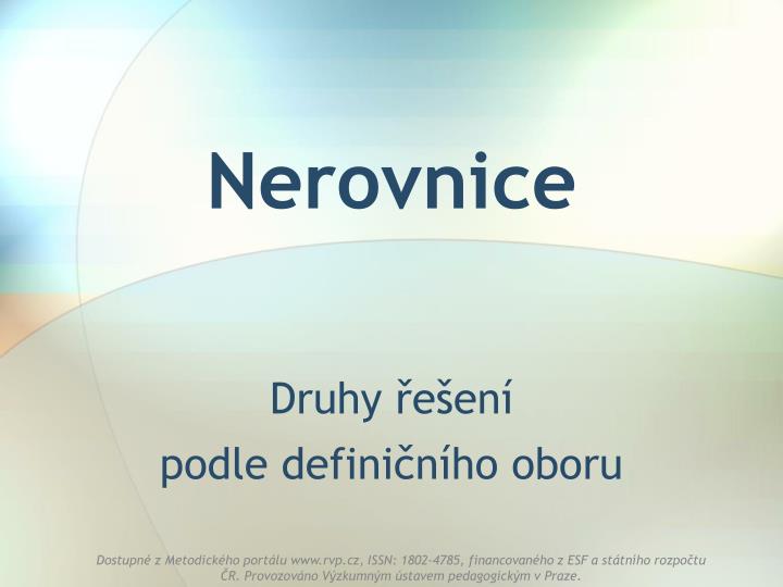 nerovnice