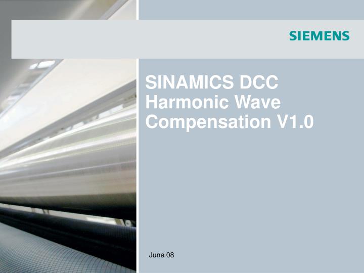 sinamics dcc harmonic wave compensation v1 0