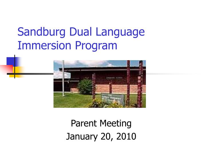 sandburg dual language immersion program