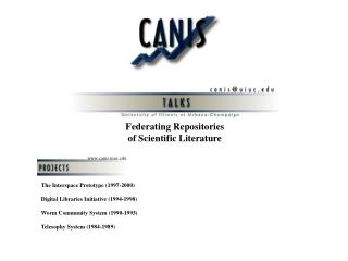 Federating Repositories of Scientific Literature