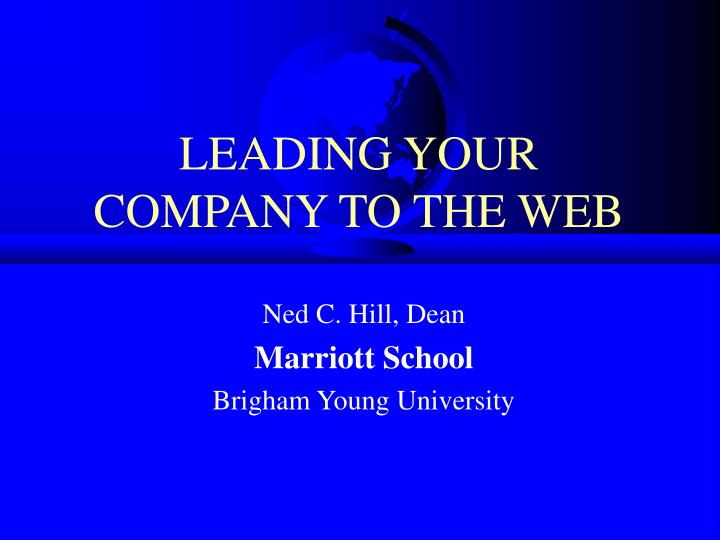 leading your company to the web