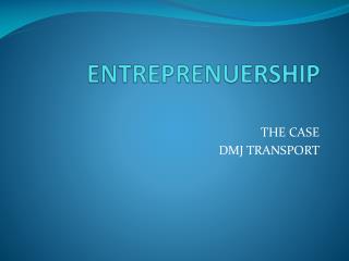 ENTREPRENUERSHIP