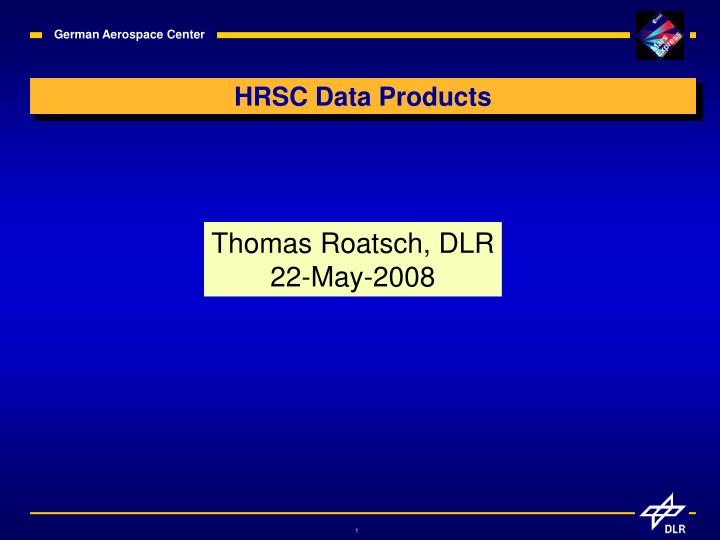 hrsc data products