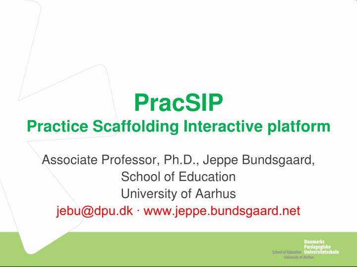 pracsip practice scaffolding interactive platform