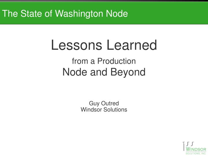 the state of washington node