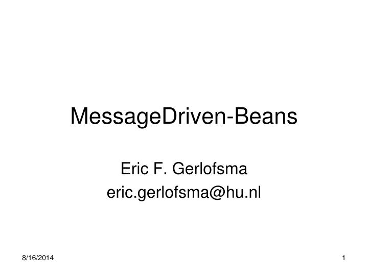 messagedriven beans