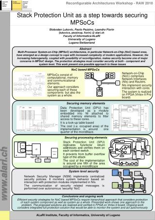 Stack Protection Unit as a step towards securing MPSoCs