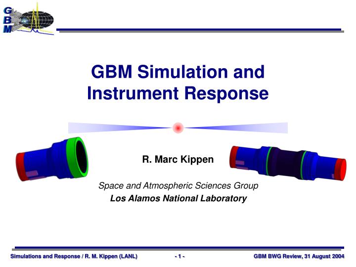 gbm simulation and instrument response