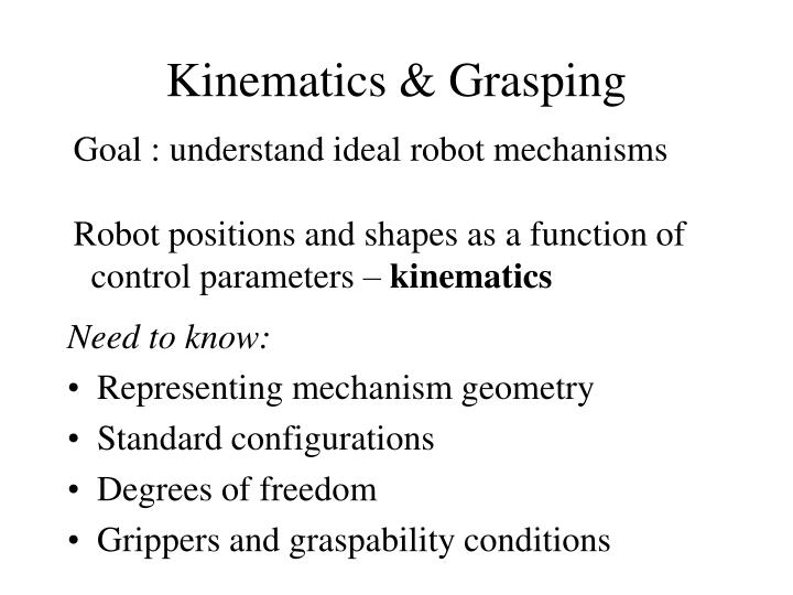 kinematics grasping