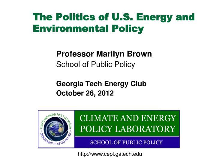 the politics of u s energy and environmental policy