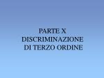 PARTE X DISCRIMINAZIONE DI TERZO ORDINE - slide 1