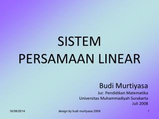 sistem persamaan linear