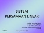 SISTEM PERSAMAAN LINEAR - slide 1