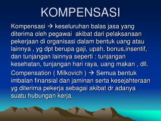 kompensasi