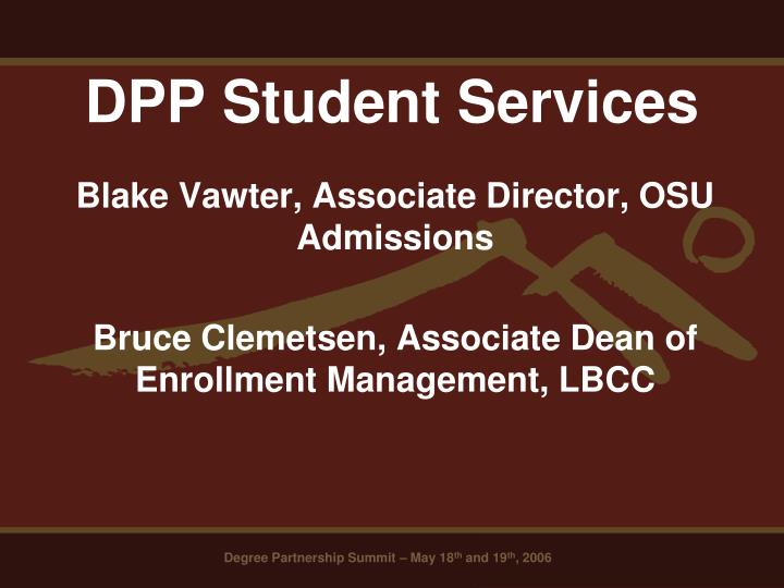 dpp student services