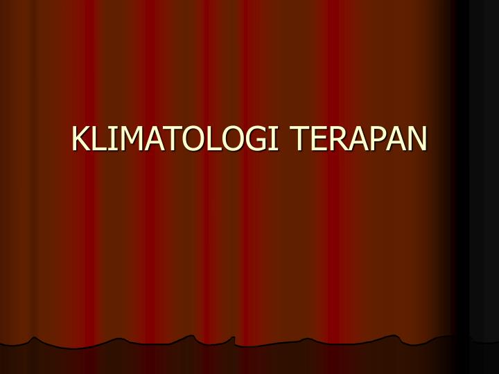 klimatologi terapan