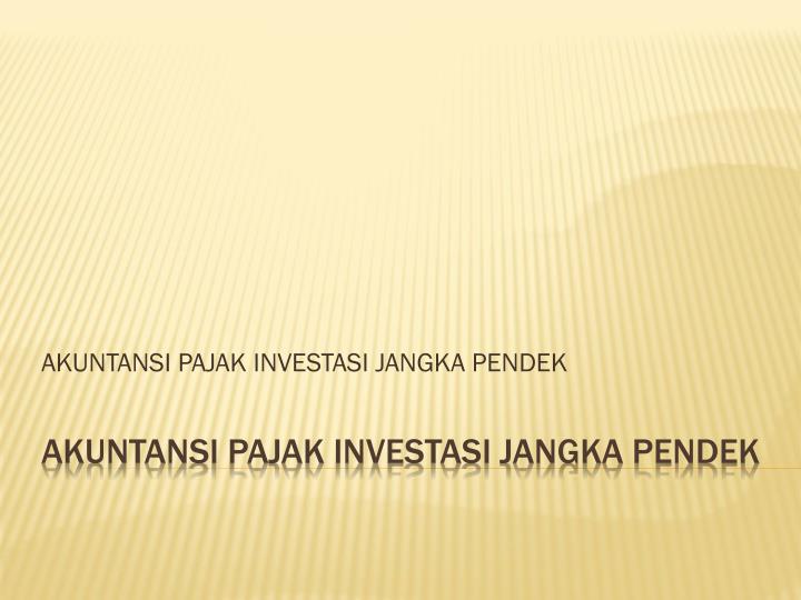 akuntansi pajak investasi jangka pendek