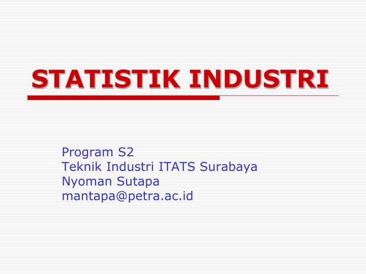 statistik industri