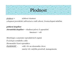 plodnost