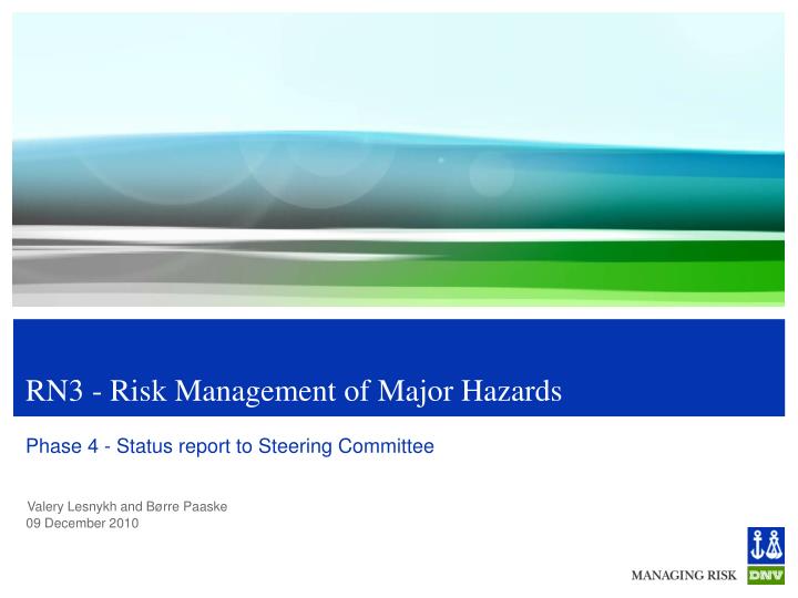 rn3 risk management of major hazards