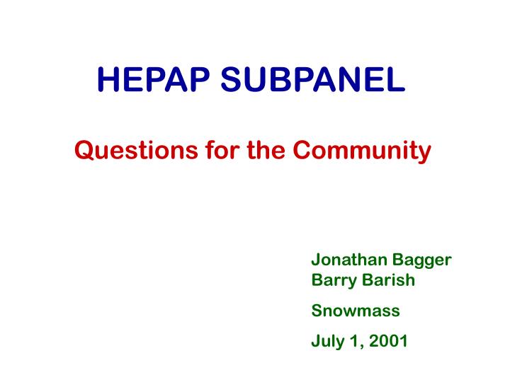 hepap subpanel