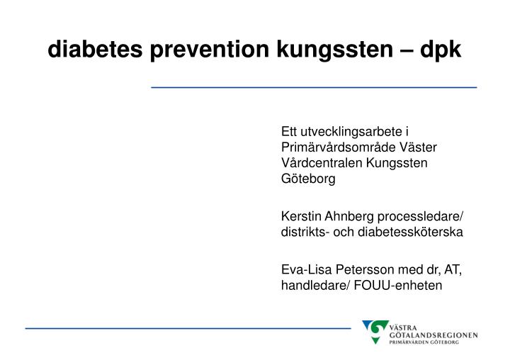 diabetes prevention kungssten dpk
