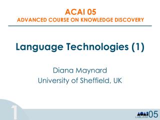 Language Technologies (1)
