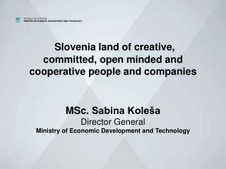 Competitive position of the Slovenian industry
