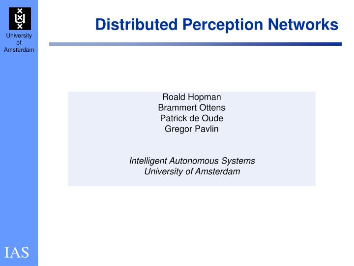 distributed perception networks