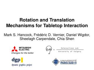 Rotation and Translation Mechanisms for Tabletop Interaction