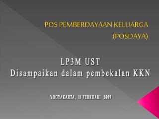 pos pemberdayaan keluarga posdaya