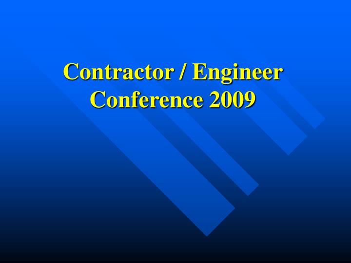 contractor engineer conference 2009