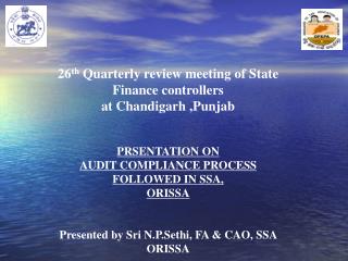 26 th Quarterly review meeting of State Finance controllers at Chandigarh ,Punjab
