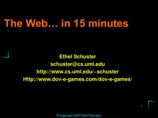 the web in 15 minutes