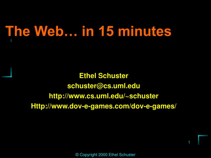 the web in 15 minutes