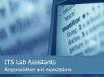 Lab Assistant Responsibilities and Shift Management Guidelines - slide 1