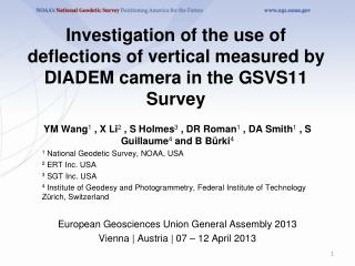 Investigation of the use of deflections of vertical measured by DIADEM camera in the GSVS11 Survey